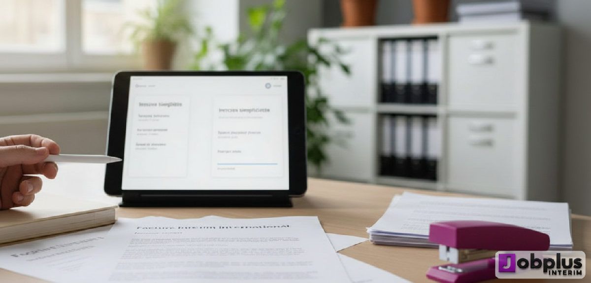 Bureau de comptabilité français traitant des factures d'intérim international.