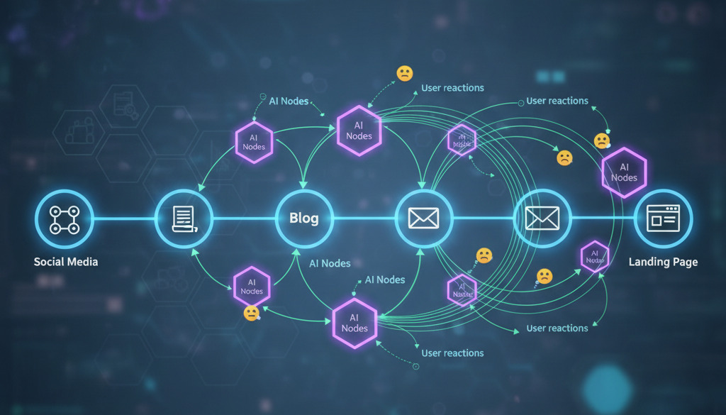 AI optimizes user journey through digital touchpoints for better engagement.
