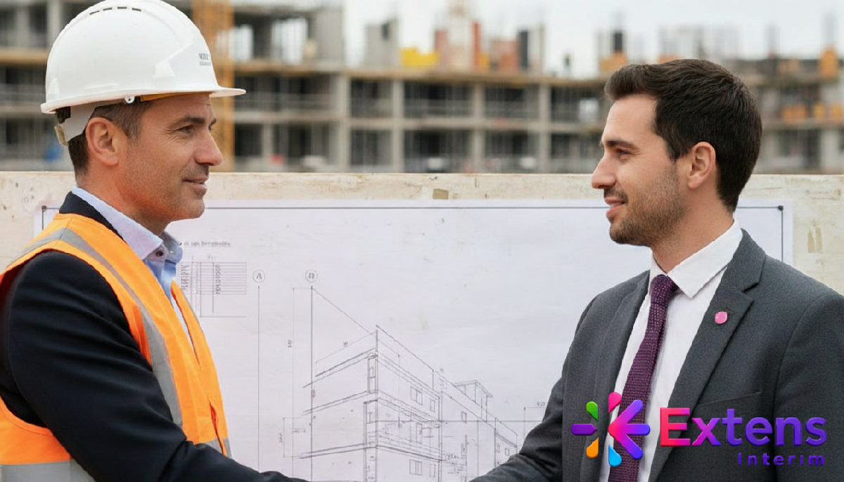 Poignée de main entre un responsable français et un recruteur.