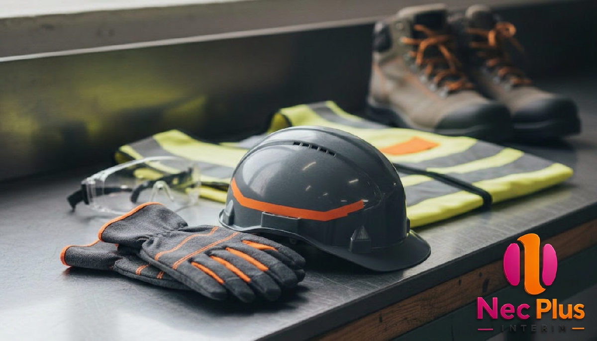 Gros plan sur des équipements de protection individuelle pour la logistique.