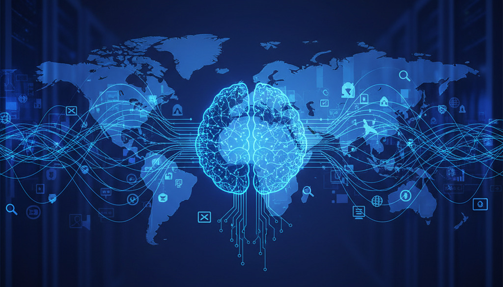 World map with diverse languages and SEO keywords highlighted.