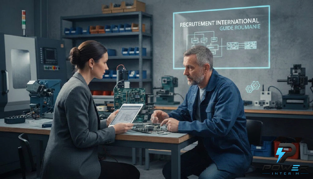 Un recruteur rencontre un travailleur roumain qualifié.