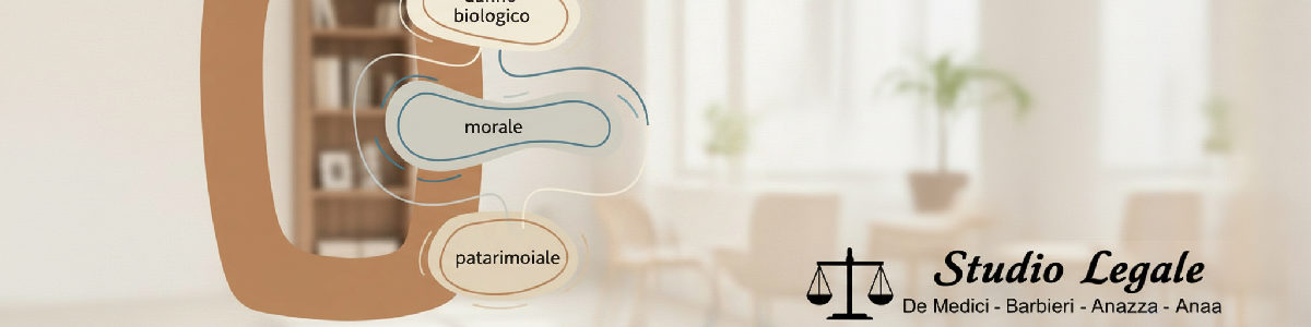 Schema grafico delle componenti del risarcimento danni.