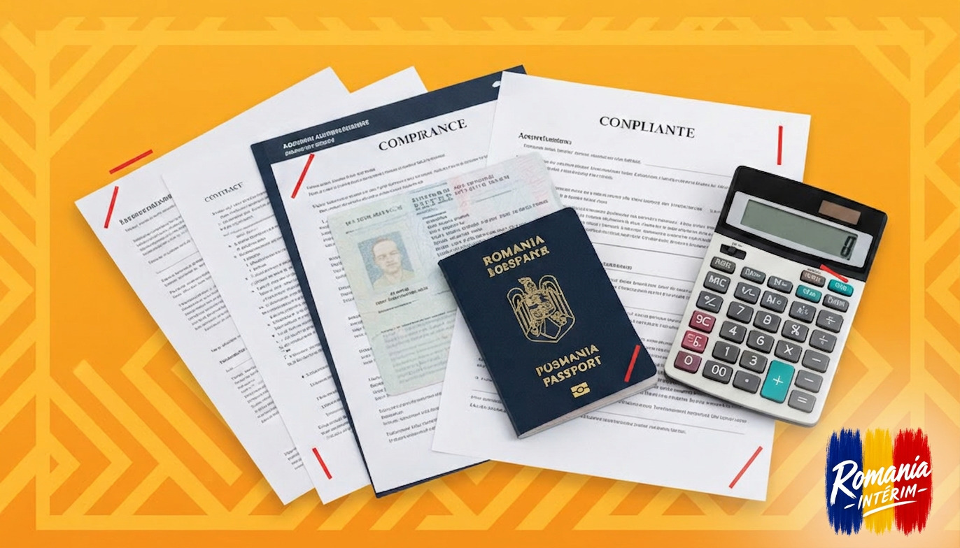 Documentation administrative pour l'embauche internationale : passeport et calcul.