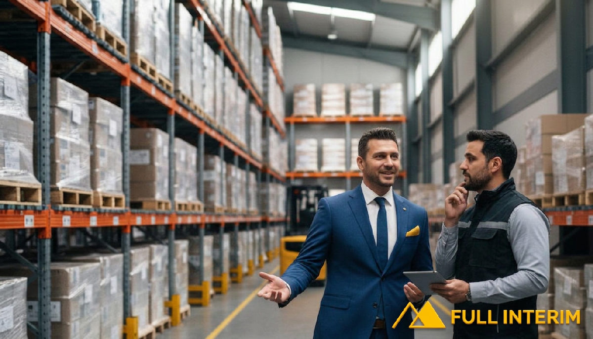 Consultant expliquant le détachement à un responsable logistique.