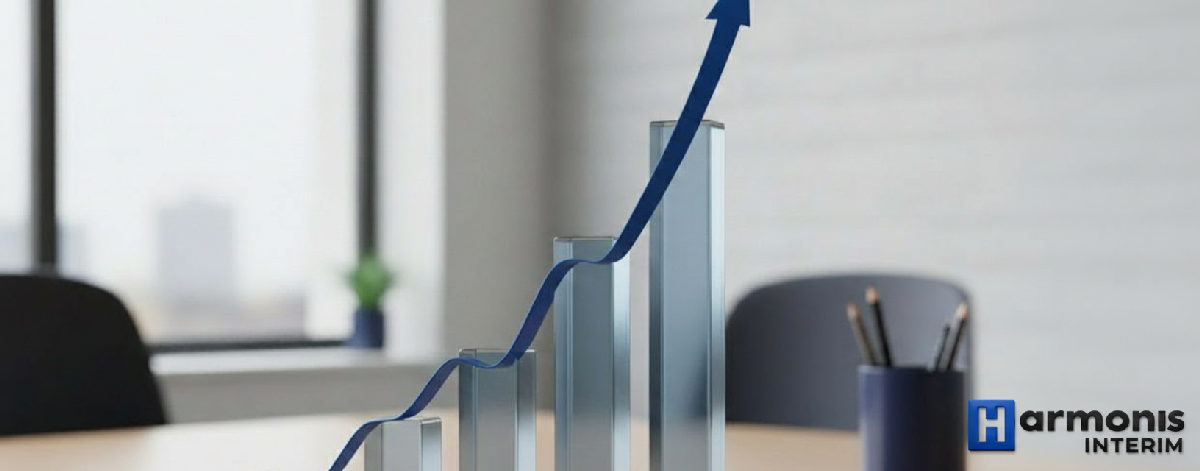 Graphique illustrant réduction des coûts et productivité accrue.