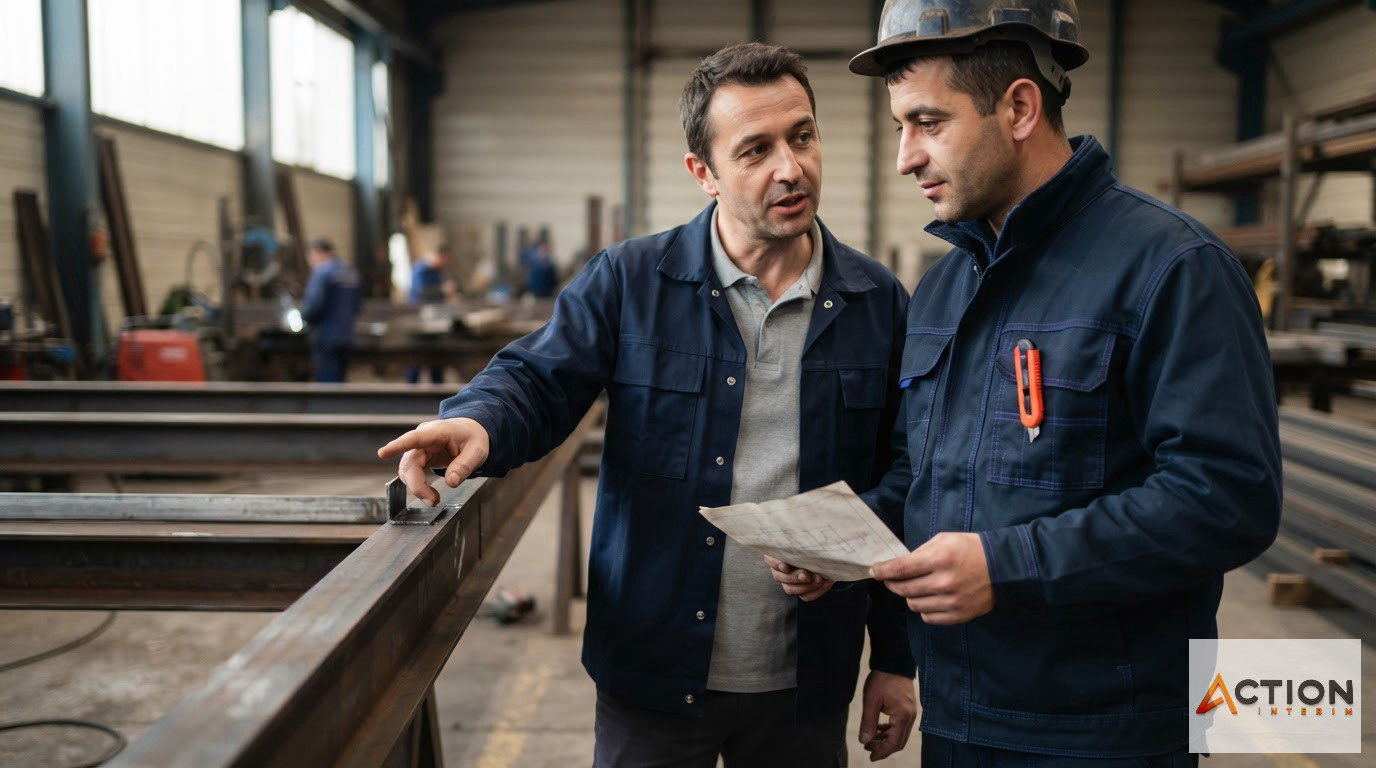 Une petite entreprise locale examinant des CV pour un poste en intérim.