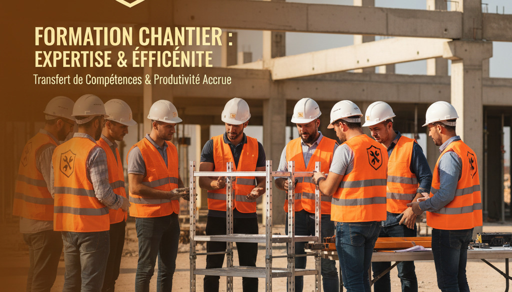 Formation technique d'ouvriers du bâtiment pour améliorer la productivité.