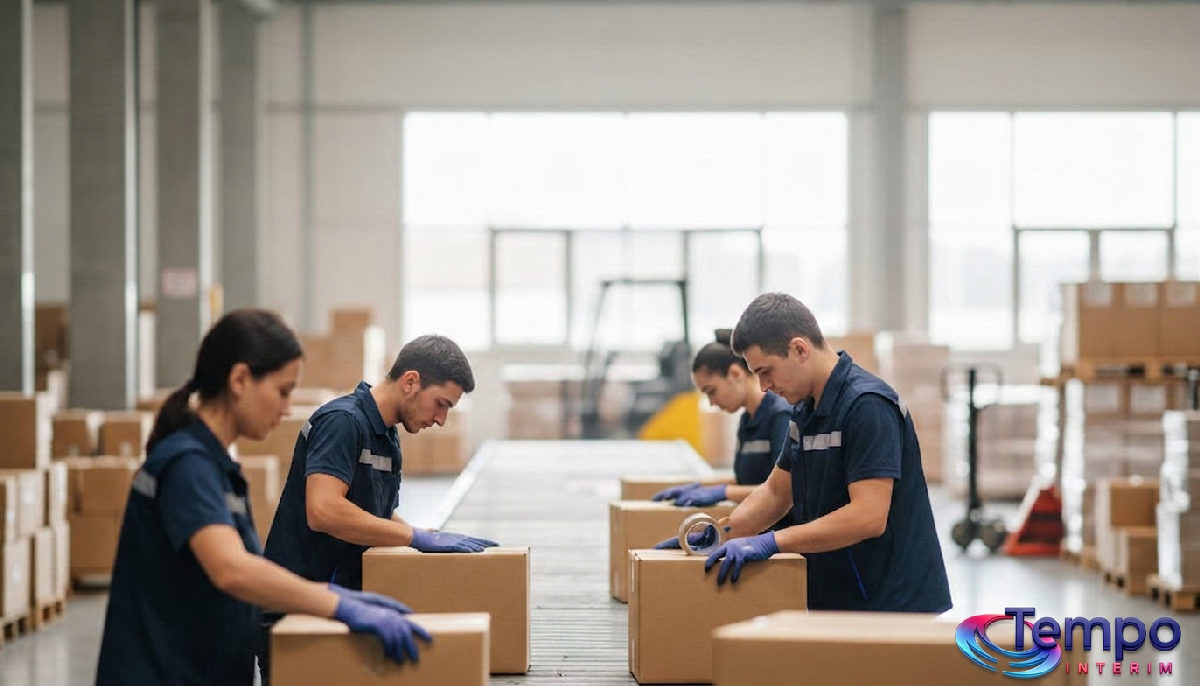 renforcer équipes soldes été travailleurs roumains - Équipe logistique préparant des commandes pour les soldes d'été.