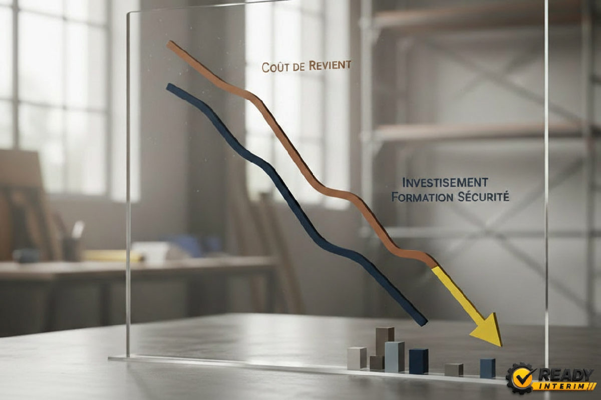 Graphique : formation sécurité et baisse des coûts dans la construction.