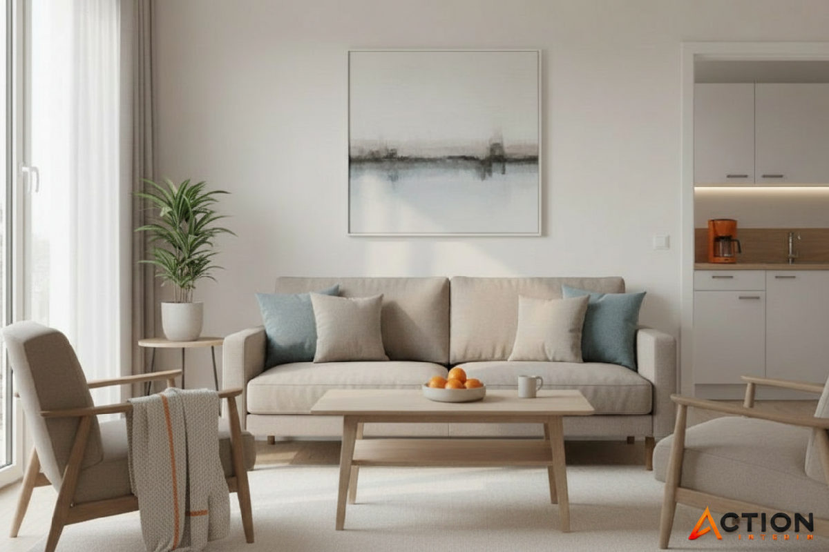 Un appartement moderne pour l'hébergement des travailleurs intérimaires.