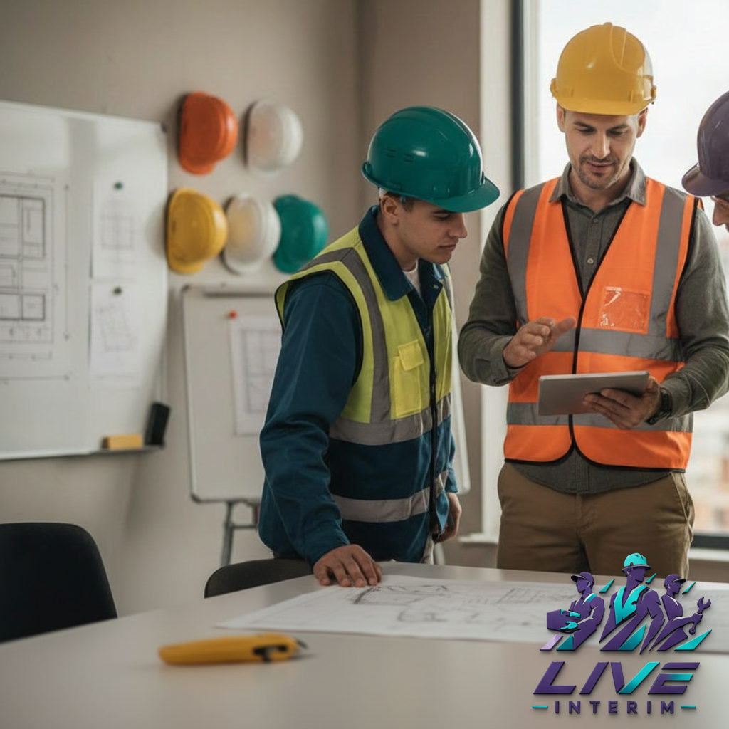 Responsable roumain utilisant une tablette pour expliquer le travail.