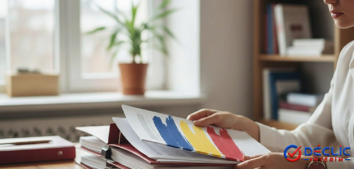 Expert RH examinant des dossiers de candidats roumains pour le recrutement.