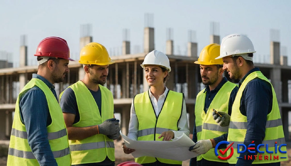 declic - Équipe motivée sur un chantier moderne