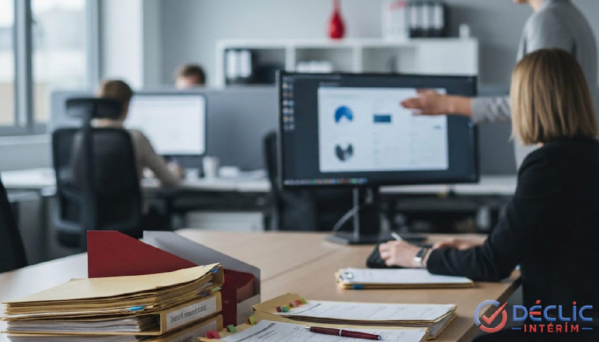 Bureau RH gérant des dossiers de travailleurs détachés