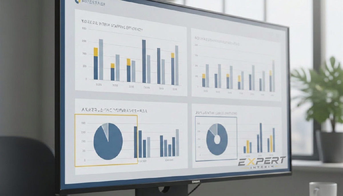 Tableau de bord comparant le recrutement d'intérimaires à la pénurie de main-d'œuvre.