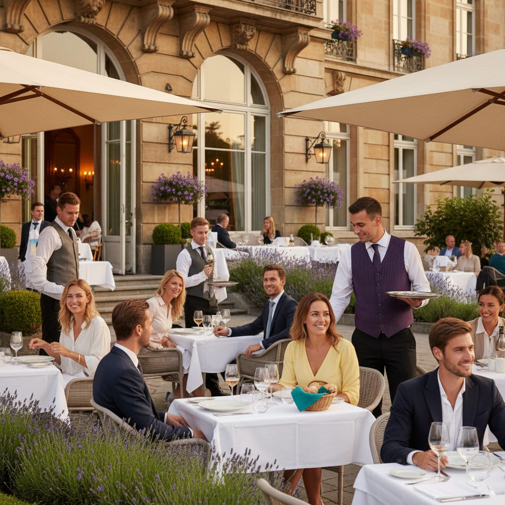 Un hôtel-restaurant prospère avec une clientèle satisfaite et un service impeccable.