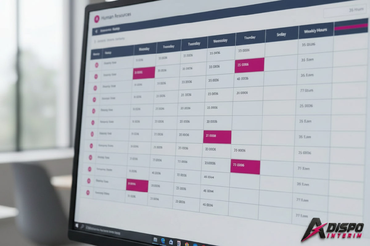 Tableau de bord RH : plannings conformes aux 35h.