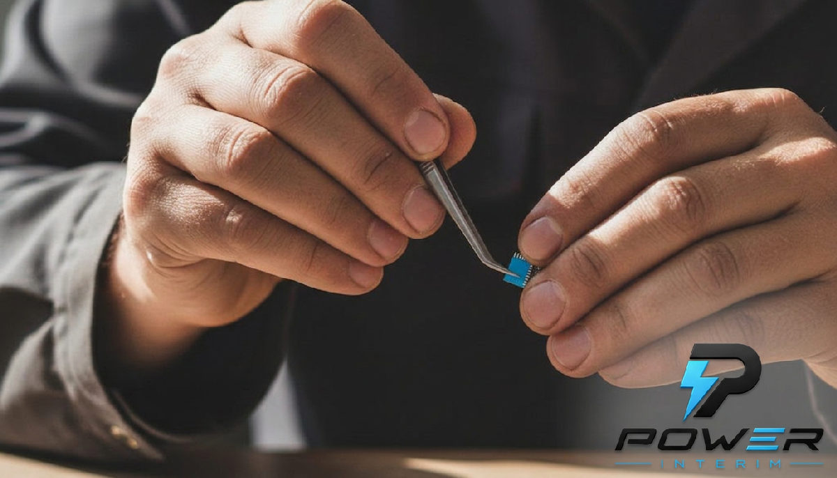 Mains d'un ouvrier roumain au travail, concentration et précision maximales.