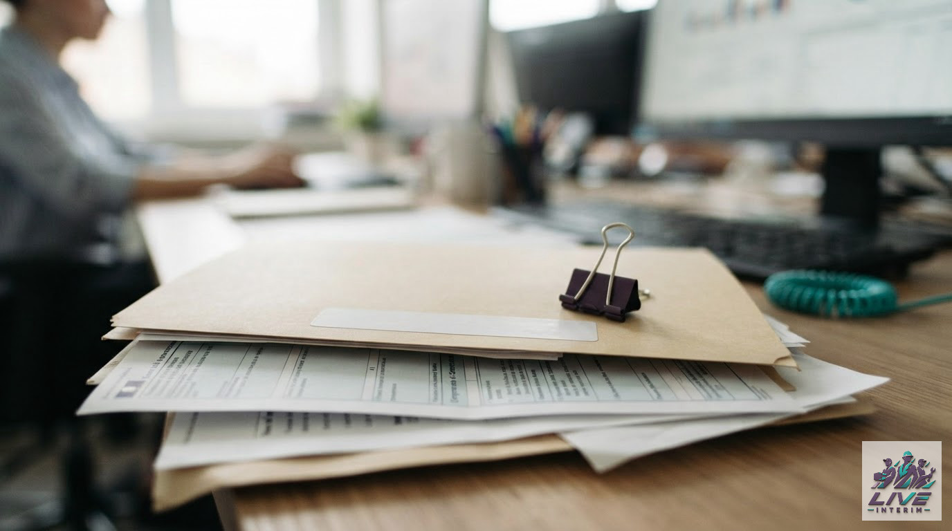 Dossier administratif de conformité avec formulaires A1 et contrats bilingues.