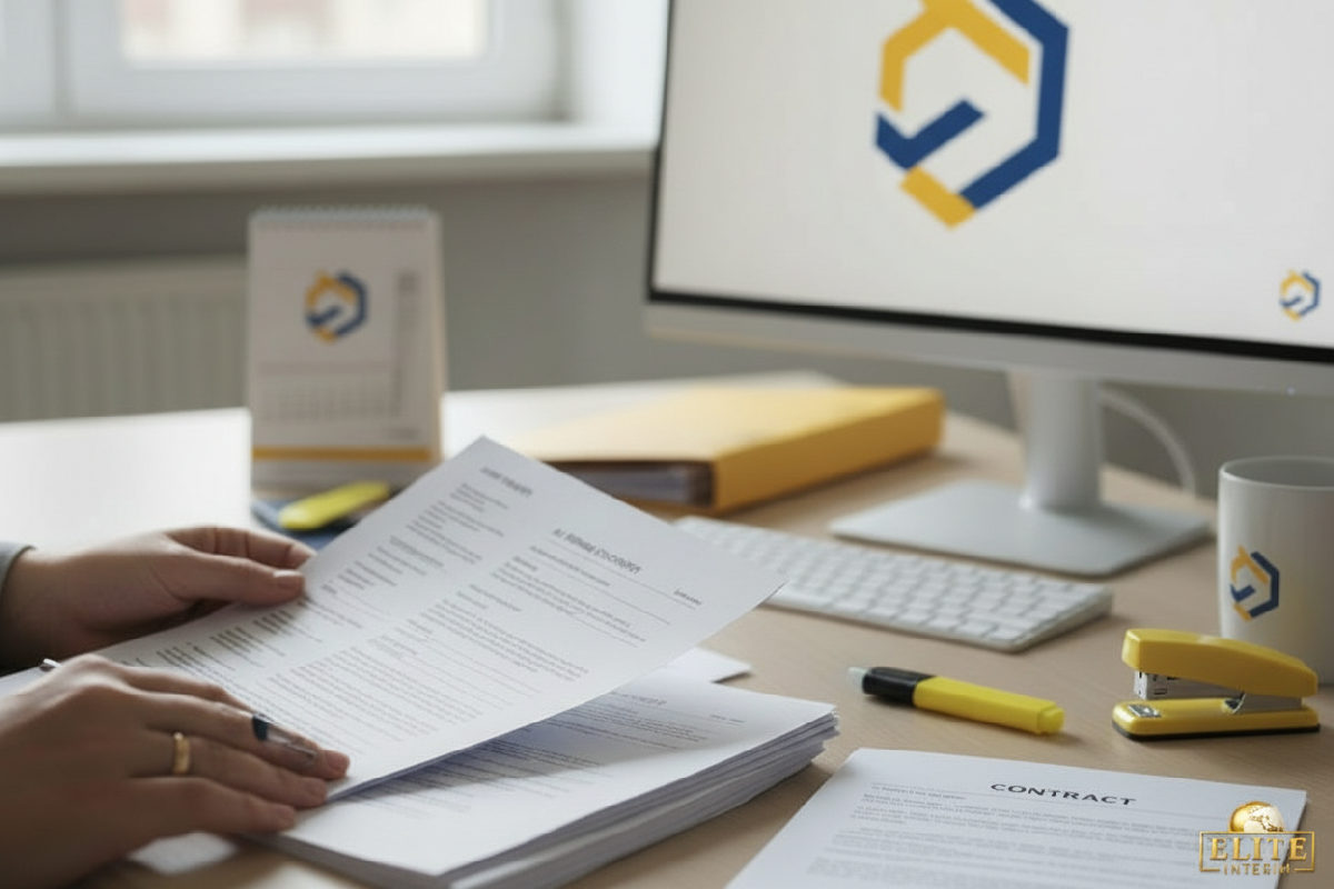 Bureau RH traitant les formulaires A1 pour travailleurs détachés.