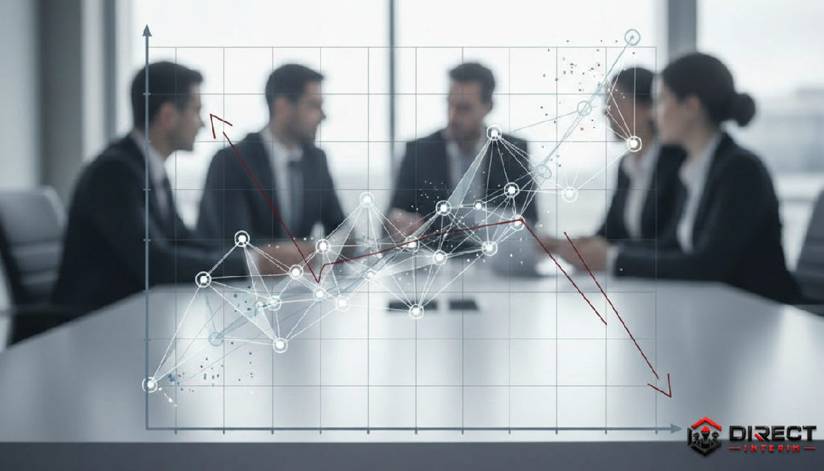 Graphique de croissance de productivité et baisse des coûts.