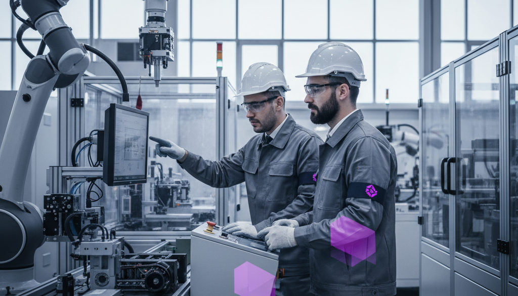 pénurie main d'œuvre industrie roumains - Usine moderne avec ouvriers qualifiés, solution à la pénurie de main-d'œuvre.