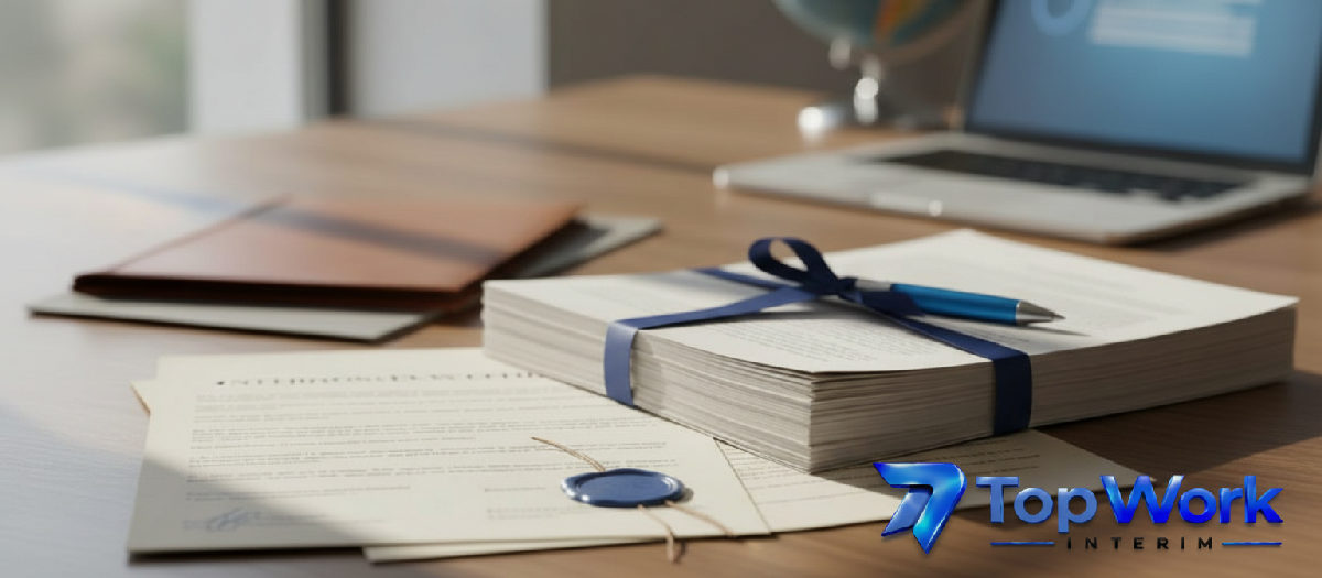 Contrats internationaux et documents de détachement, processus sécurisé.