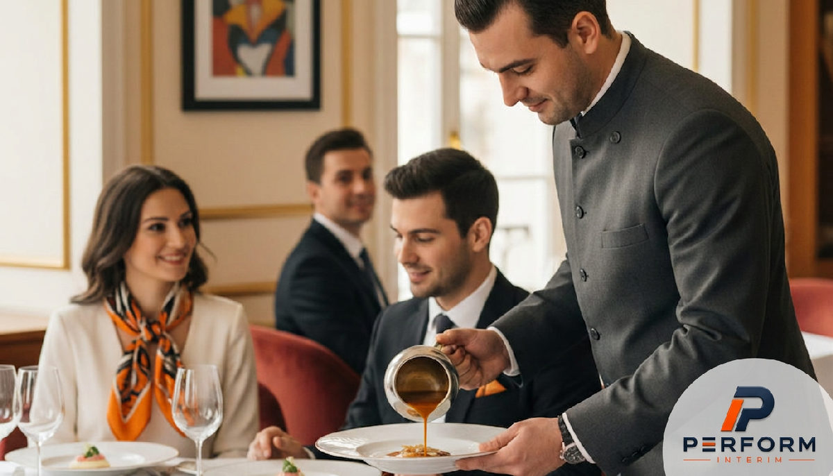 intérim hôtellerie restauration roumains – Un chef de rang roumain au service d