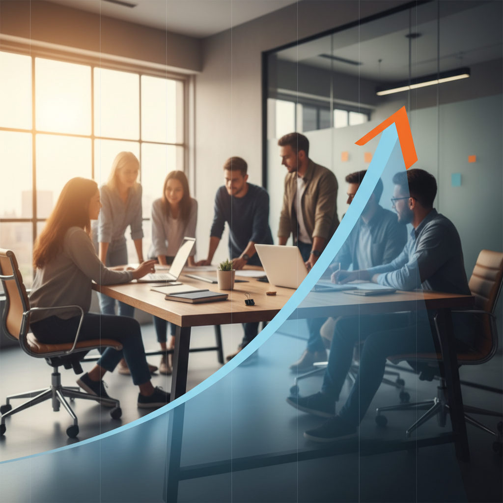 Graphique montrant l'augmentation de la productivité après l'intégration réussie de travailleurs détachés gérés par Open Interim.