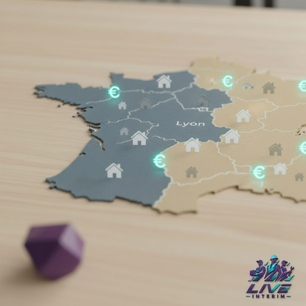 Carte de France : zones de logement abordable et économies potentielles.
