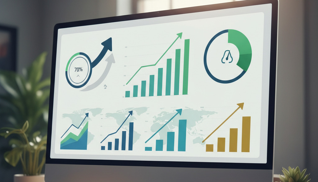 Dashboard showing AI-driven business growth analytics.