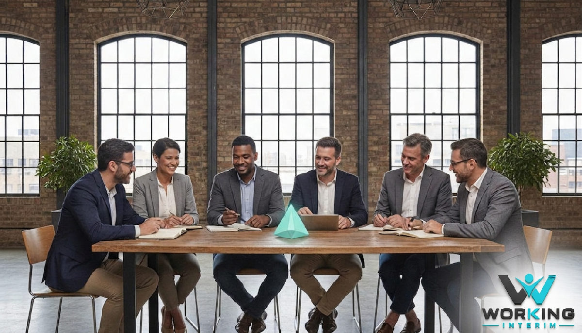 Rencontre d'une équipe multiculturelle dans un cadre industriel.