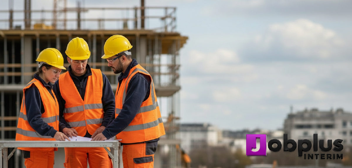 Travailleurs roumains qualifiés sur un chantier en France.