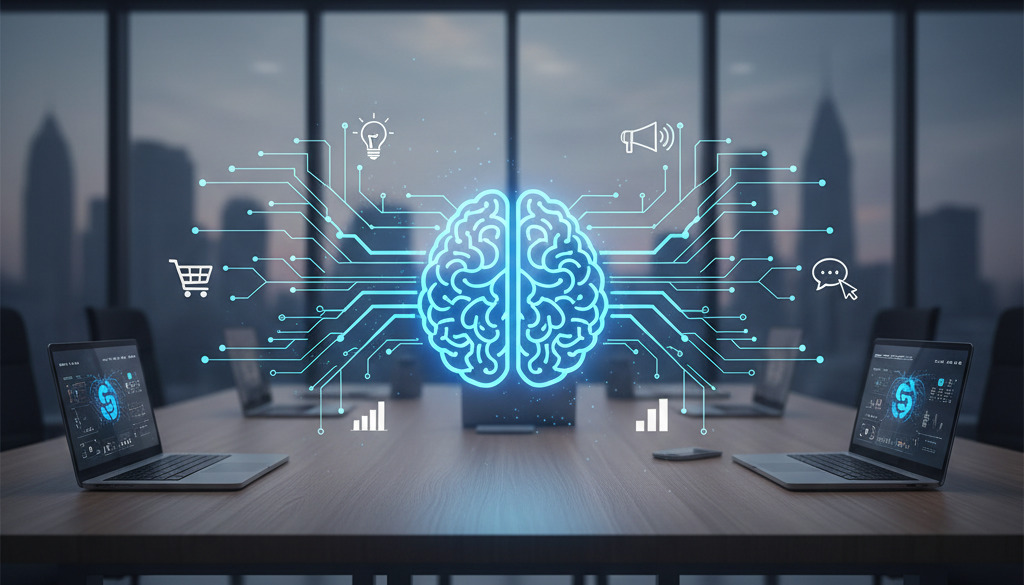 AI tools helping small businesses create effective marketing content.