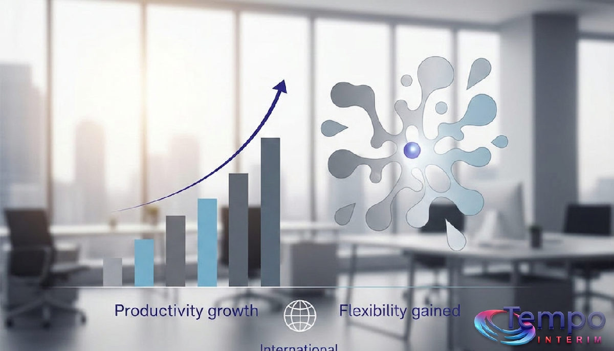 Graphique montrant la croissance de la productivité et la flexibilité de l'intérim.