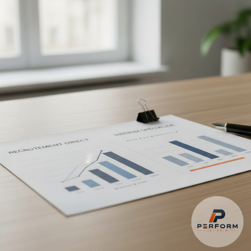 Comparatif des coûts : recrutement direct vs intérim.
