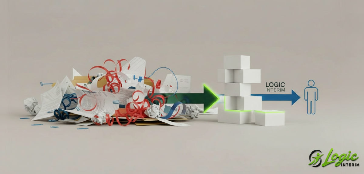 Comparaison : gestion interne complexe vs. gestion simplifiée par Logic Interim.