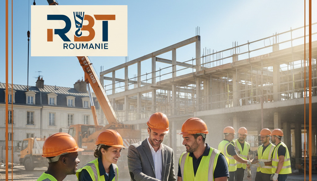 recrutement BTP Roumanie - Chantier BTP en France : collaboration managers français et ouvriers roumains.
