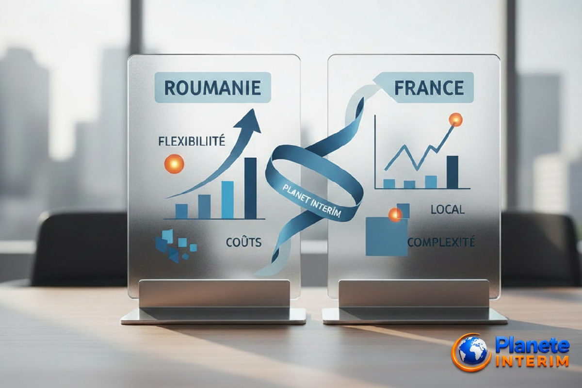 Tableau comparatif : avantages du recrutement roumain vs local.