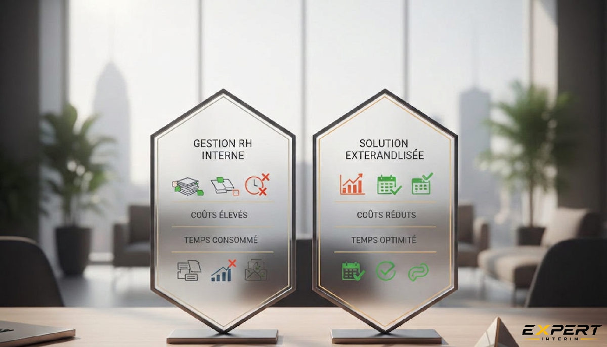 Tableau comparatif des avantages de la gestion RH externalisée.