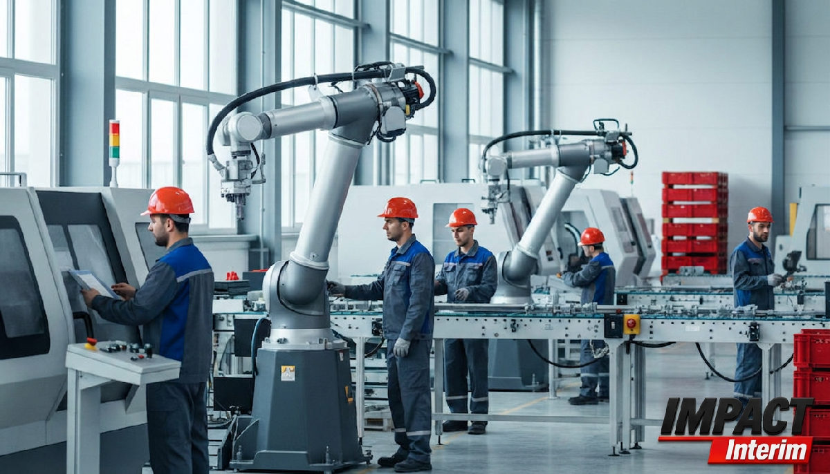 Usine moderne avec ouvriers roumains au travail.