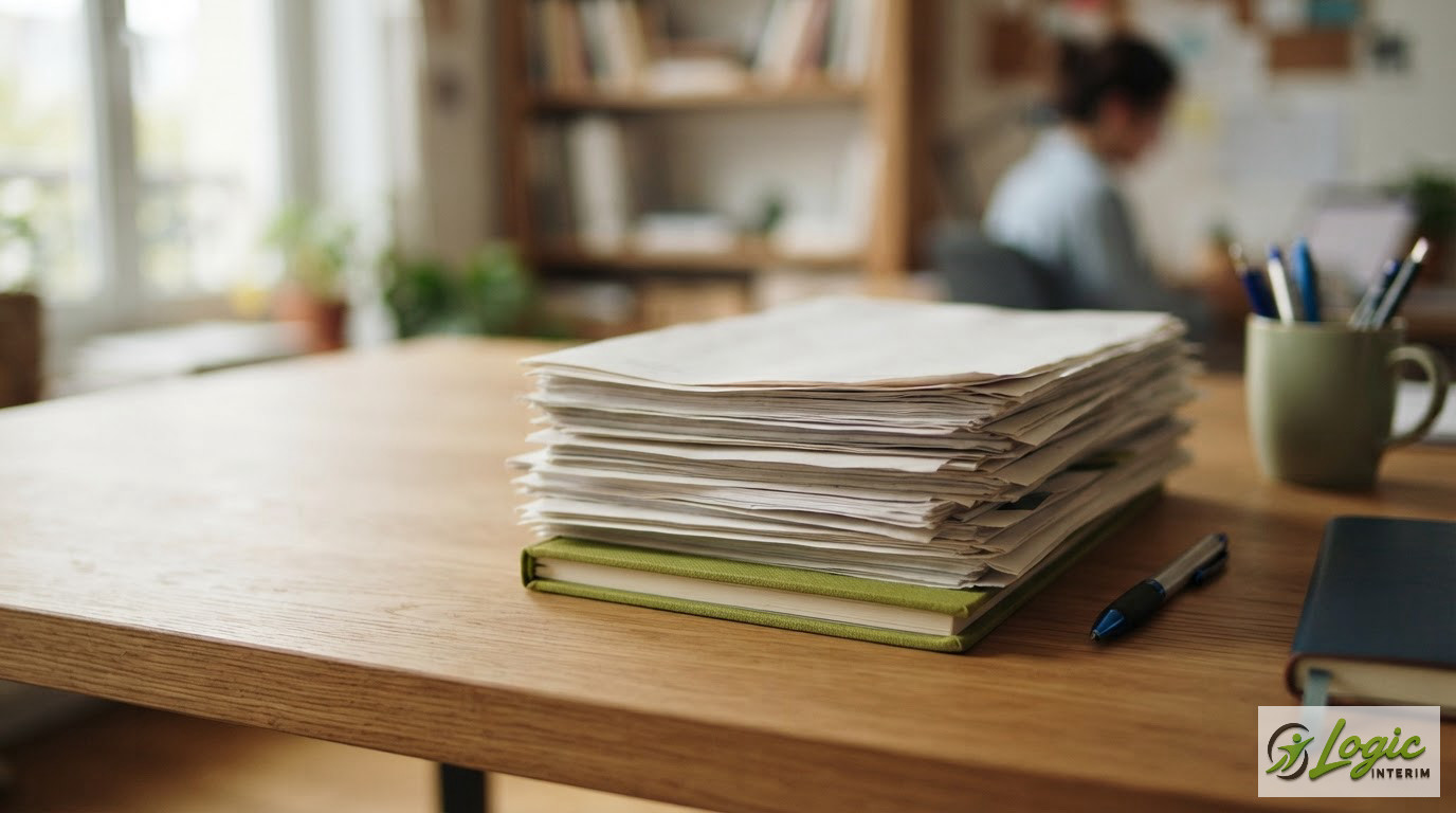 Documents administratifs et formulaires de détachement posés sur un bureau.