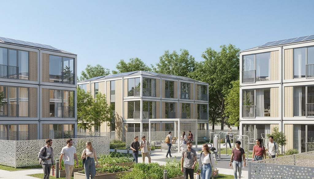 Logements modernes et sûrs pour travailleurs détachés.