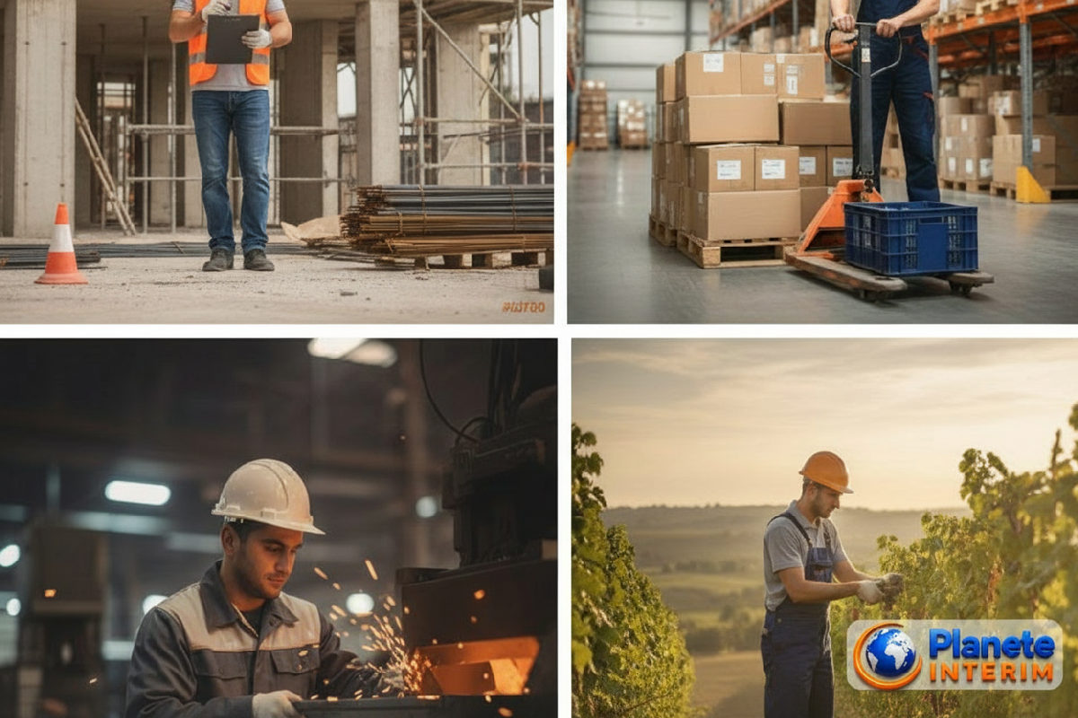 Travailleurs roumains : construction, logistique, industrie et agriculture.