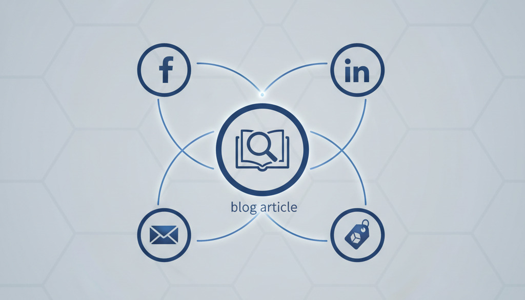 Repurposing blog content across multiple digital platforms.