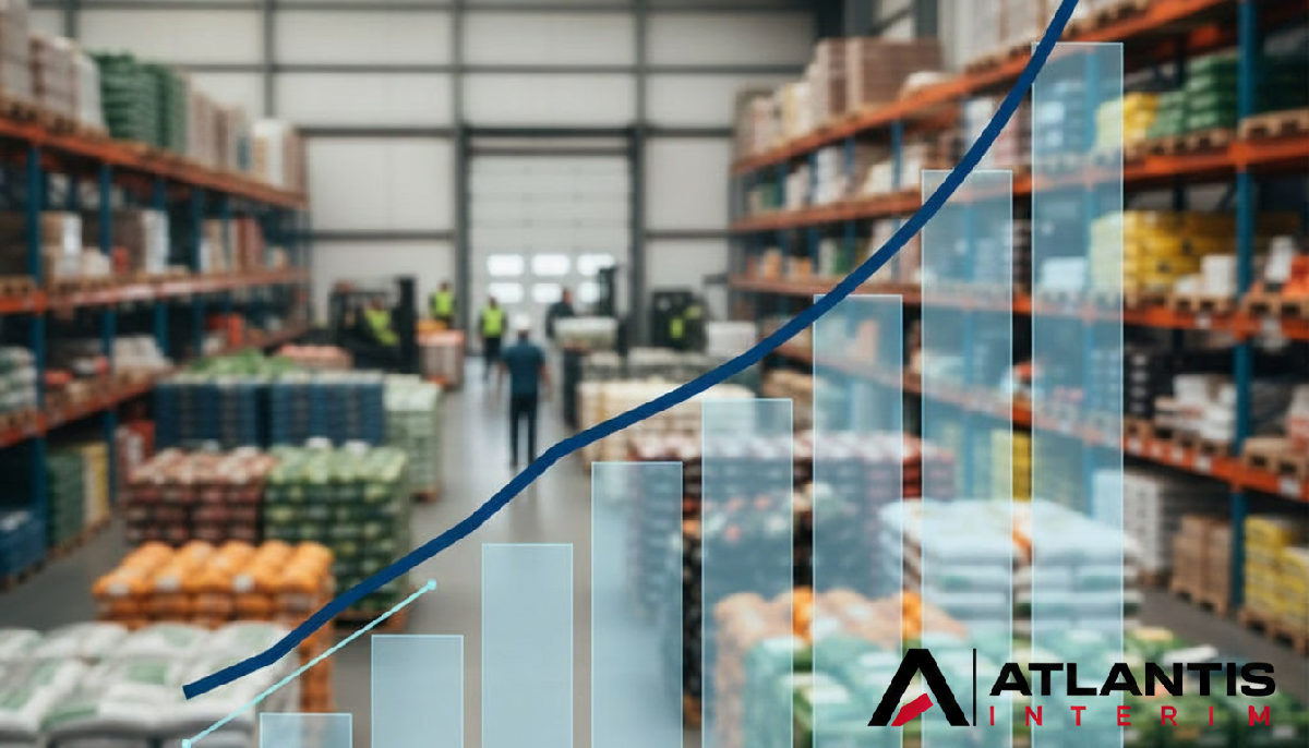 Croissance financière dans un entrepôt agroalimentaire, bénéfice de l'intérim roumain.