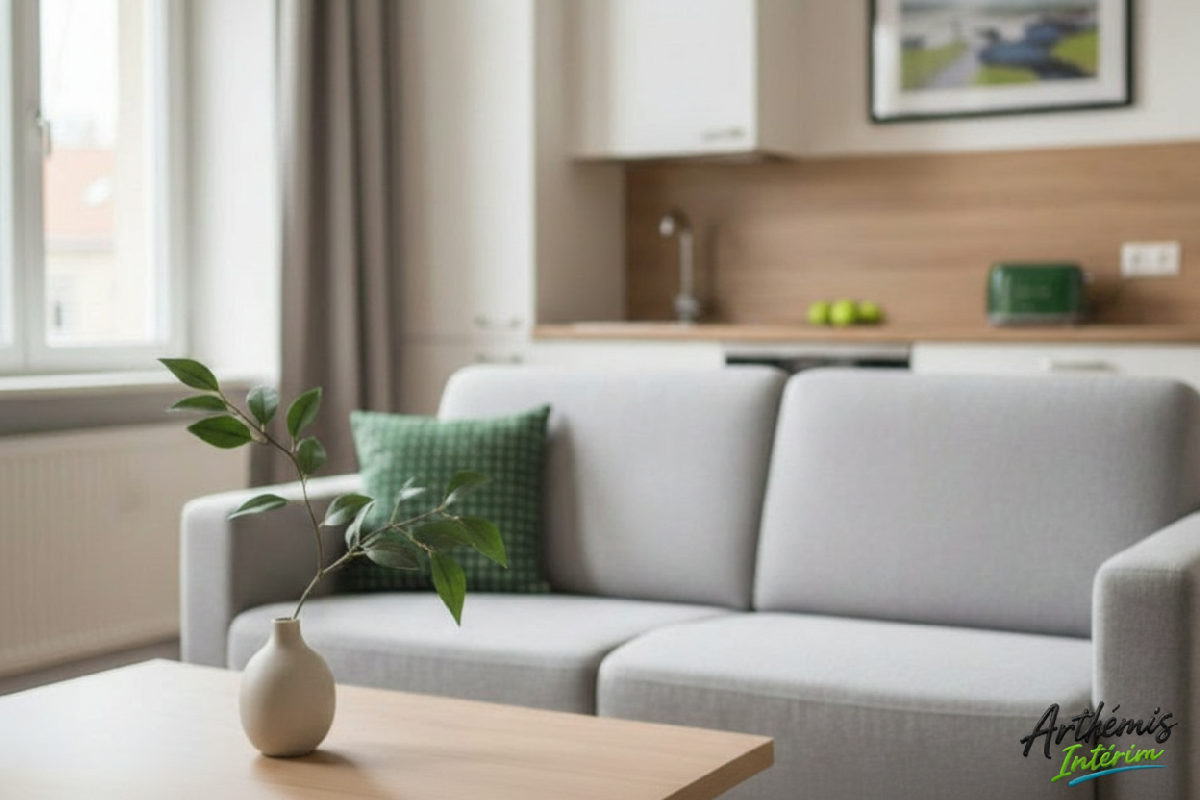 Appartement de fonction propre et bien équipé pour intérimaires.