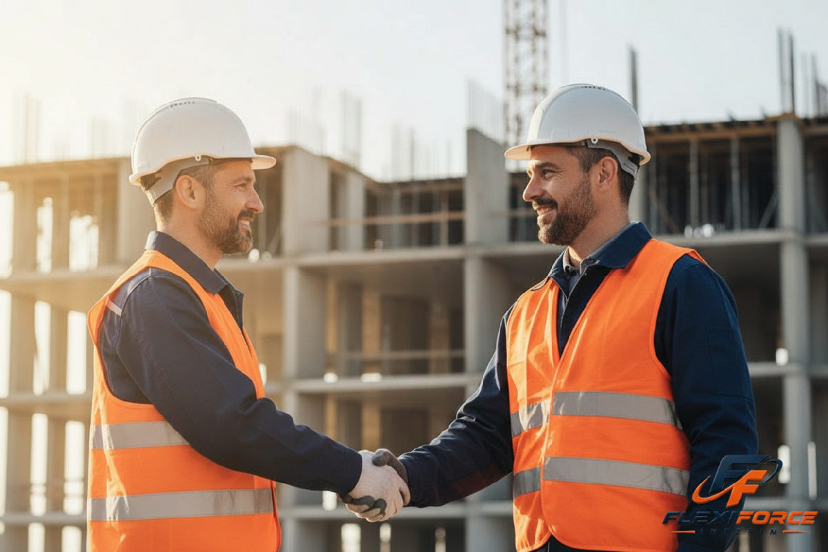Collaboration réussie entre chefs de chantier français et roumains.