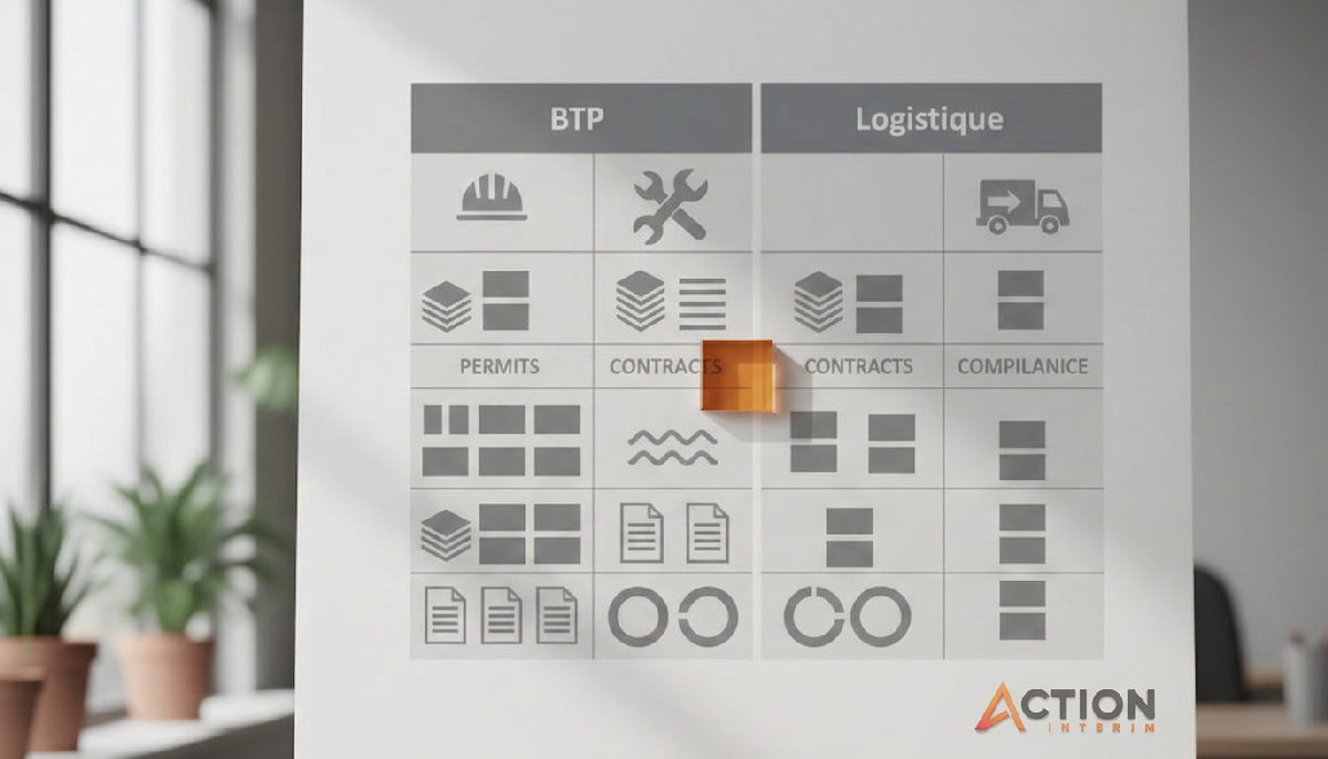 Tableau comparatif des obligations documentaires entre différents secteurs.
